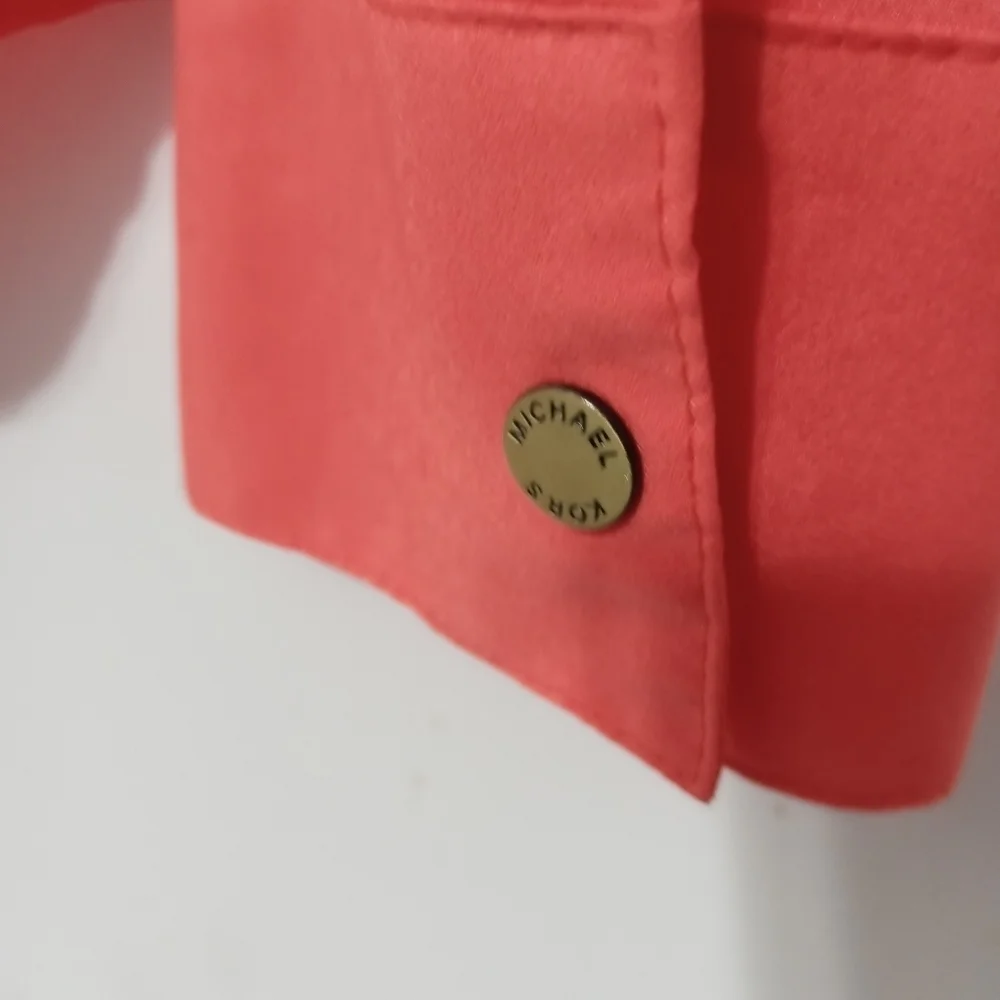 Michael Kors full zip roll tab sleeves 